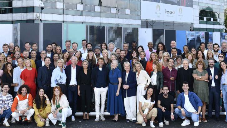 Delphine Ernotte et les animateurs de France Télévisions